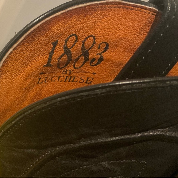 Lucchese Black Leather Women's Western Mid-Calf Boots - Picture 6 of 9